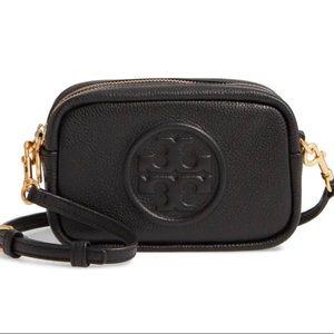Tory Burch Perry Bombe Leather Crossbody Bag